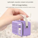 Mini Retro HiFi Bluetooth Speaker with Leather Handle and Volume Knob - Image 6