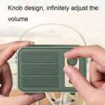 Mini Retro HiFi Bluetooth Speaker with Leather Handle and Volume Knob - Image 7
