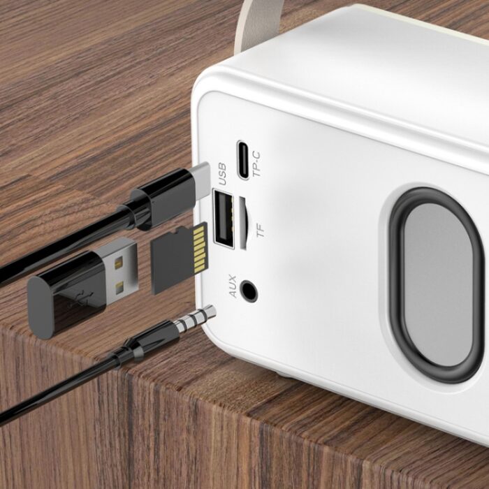 Mini Retro HiFi Bluetooth Speaker with Leather Handle and Volume Knob - Image 10