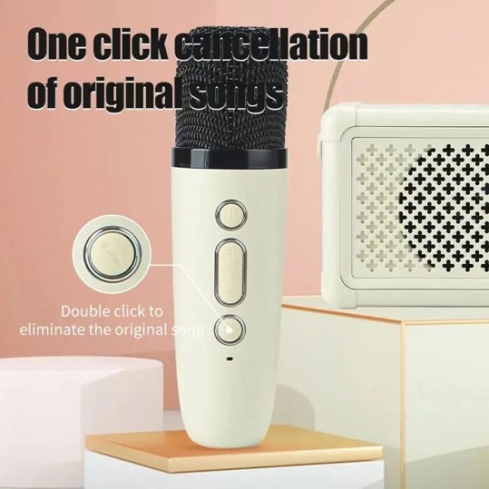 Mini Karaoke Bluetooth Speaker with Optional Microphones, 66 mm Driver - Image 7