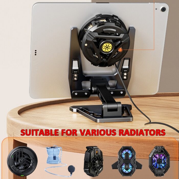 Aluminium Phone and Tablet Stand for Phone Coolers, Dual Hinge - Image 4