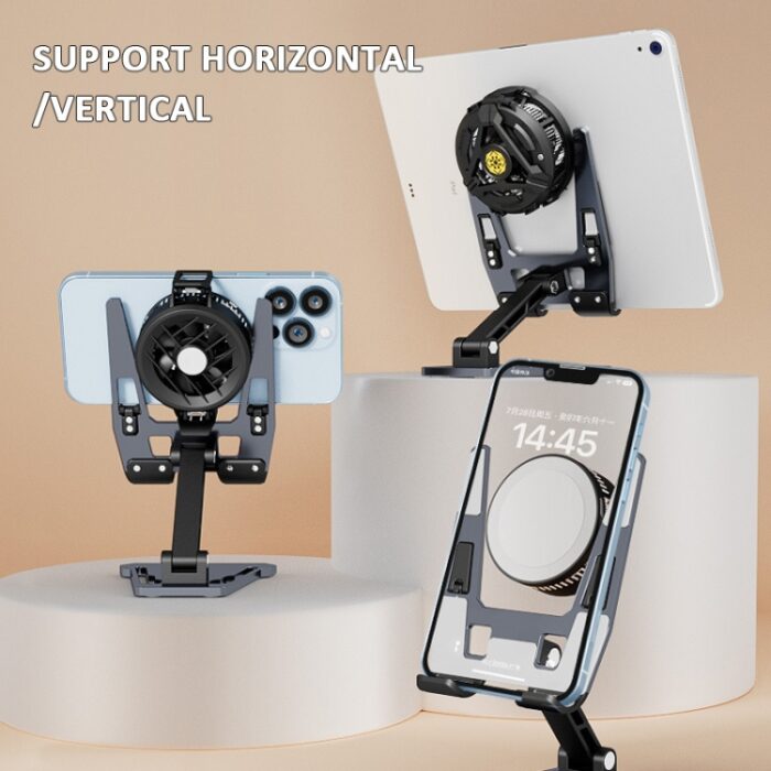 Aluminium Phone and Tablet Stand for Phone Coolers, Dual Hinge - Image 6