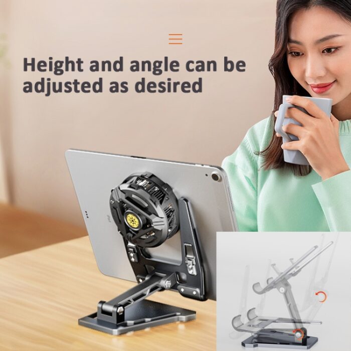 Aluminium Phone and Tablet Stand for Phone Coolers, Dual Hinge - Image 7