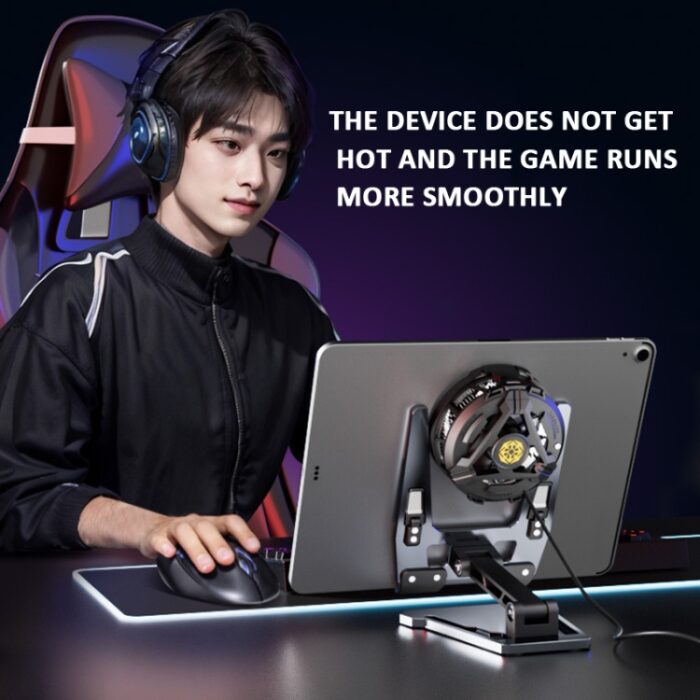 Aluminium Phone and Tablet Stand for Phone Coolers, Dual Hinge - Image 9