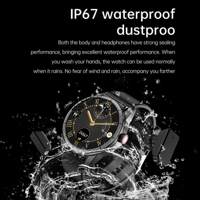 R6 2-in-1 Smartwatch with Built-in Earbuds, 1.32" Screen, Bluetooth Calling - Image 9