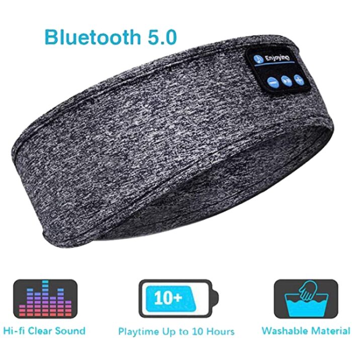 Bluetooth Sleep Mask Headphones, Soft Headband with Flat Speakers - Image 4