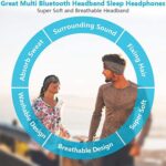 Bluetooth Sleep Mask Headphones, Soft Headband with Flat Speakers - Image 7