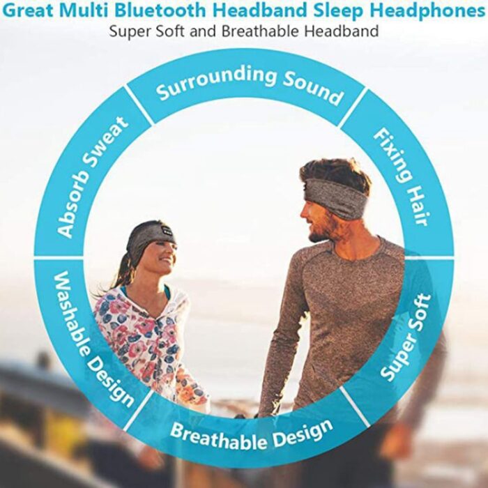 Bluetooth Sleep Mask Headphones, Soft Headband with Flat Speakers - Image 7