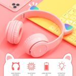 P47M Cat Ear LED Wireless Bluetooth Headphones - Image 4
