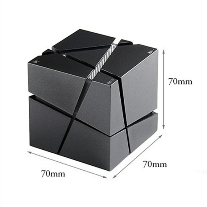Qone Cube Voice-Controlled Mini Bluetooth Speaker, RGB, 50 mm Driver - Image 3