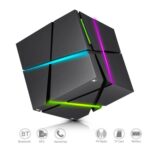Qone Cube Voice-Controlled Mini Bluetooth Speaker, RGB, 50 mm Driver - Image 5