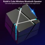 Qone Cube Voice-Controlled Mini Bluetooth Speaker, RGB, 50 mm Driver - Image 7