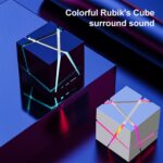 Qone Cube Voice-Controlled Mini Bluetooth Speaker, RGB, 50 mm Driver - Image 9