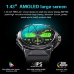 K62 1.43" AMOLED Bluetooth Calling Sports Smartwatch, Waterproof - Image 6