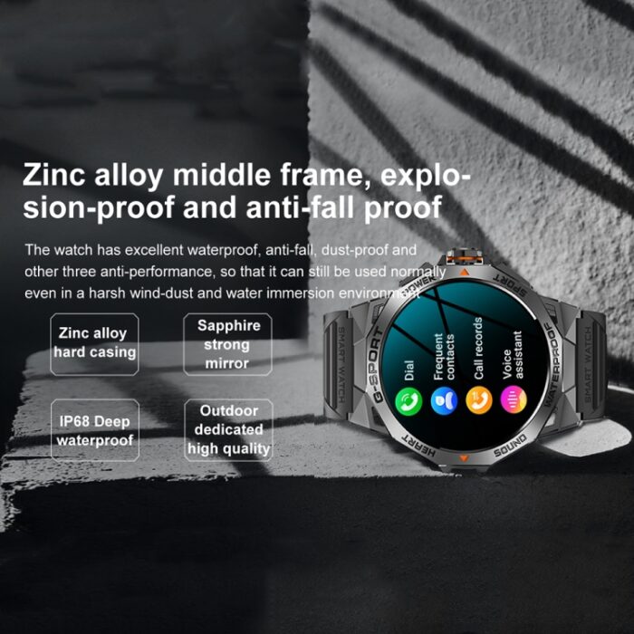 K62 1.43" AMOLED Bluetooth Calling Sports Smartwatch, Waterproof - Image 7