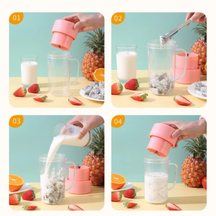 420ml 6 Blades Straw Juice Cup - Image 7