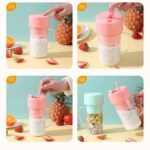 420ml 6 Blades Straw Juice Cup - Image 8