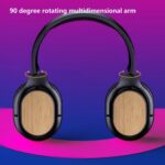 Bamboo Wood Bluetooth Headphones with Sound Card, TF Card, FM, AUX - Image 12