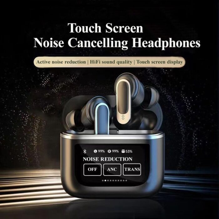 V8 ANC Wireless Earbuds with Colour Touch Screen Case - Image 12