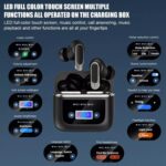 V8 ANC Wireless Earbuds with Colour Touch Screen Case - Image 3