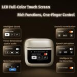 V8 ANC Wireless Earbuds with Colour Touch Screen Case - Image 4