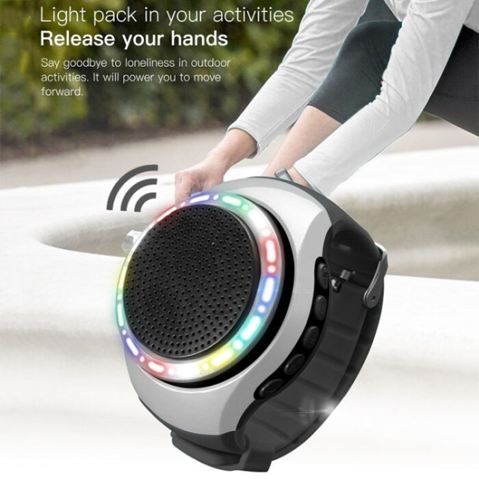 U6 Wearable Watch-Style Bluetooth Speaker with FM Radio and Lights - Image 11
