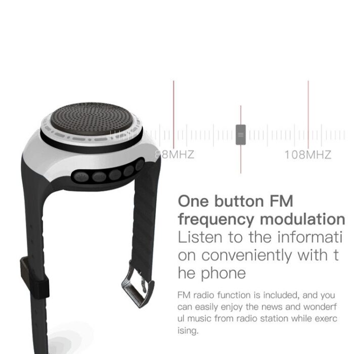 U6 Wearable Watch-Style Bluetooth Speaker with FM Radio and Lights - Image 7