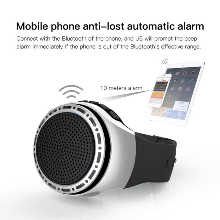 U6 Wearable Watch-Style Bluetooth Speaker with FM Radio and Lights - Image 8
