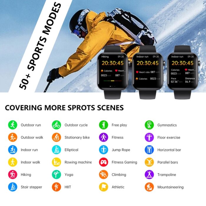 F300 2.1" Smartwatch with Bluetooth Calling & 50+ Sports Modes - Image 3