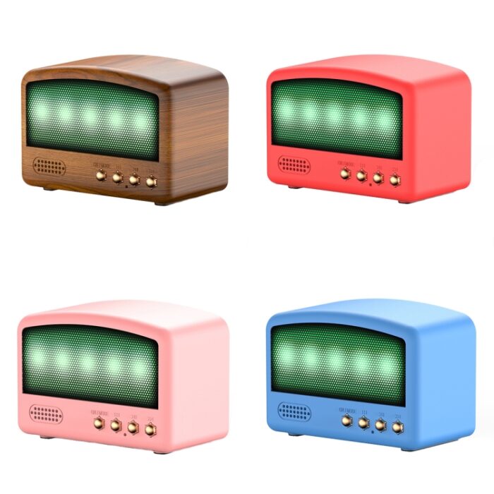 BT11-D Retro Wooden-Effect Bluetooth Speaker with FM Radio and Recording - Image 2