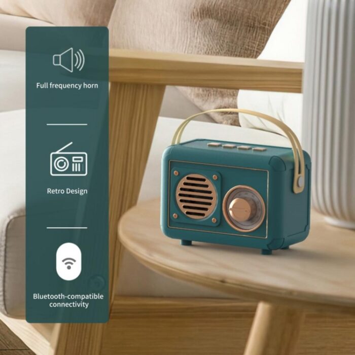 FT-BT20 Retro Bluetooth Speaker with FM Radio, USB and Card Player - Image 3