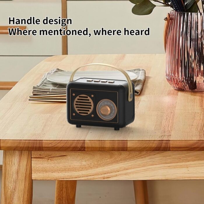 FT-BT20 Retro Bluetooth Speaker with FM Radio, USB and Card Player - Image 7