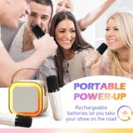 Portable Karaoke Bluetooth Speaker with Wireless Microphone, RGB Lights - Image 2
