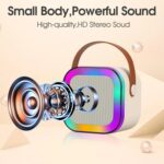Portable Karaoke Bluetooth Speaker with Wireless Microphone, RGB Lights - Image 3