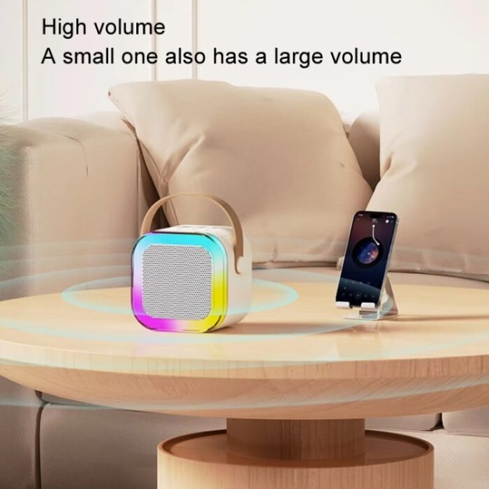 Portable Karaoke Bluetooth Speaker with Wireless Microphone, RGB Lights - Image 7