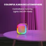 Portable Karaoke Bluetooth Speaker with Wireless Microphone, RGB Lights - Image 10