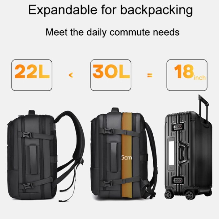 WEIXIER B724 Large Capacity Expandable Double-Shoulder Bag - Image 9