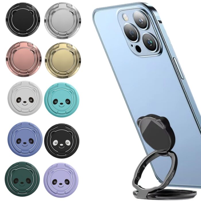 Folding Finger Ring Phone Holder and Desk Stand, 360-Degree - Image 2