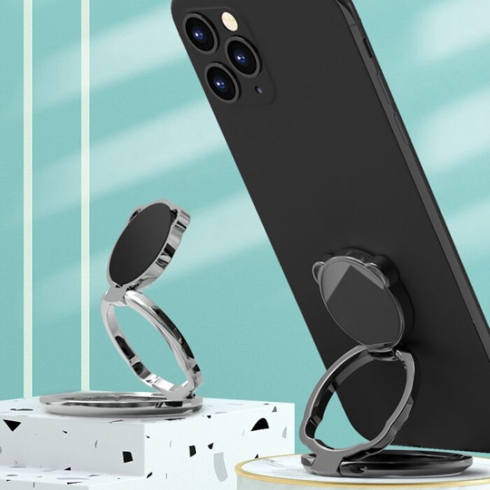 Folding Finger Ring Phone Holder and Desk Stand, 360-Degree - Image 5