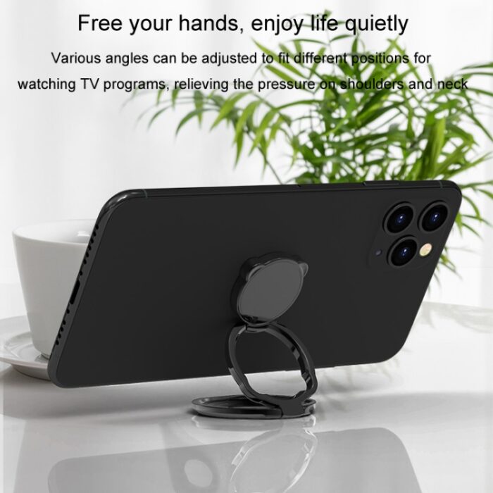 Folding Finger Ring Phone Holder and Desk Stand, 360-Degree - Image 8