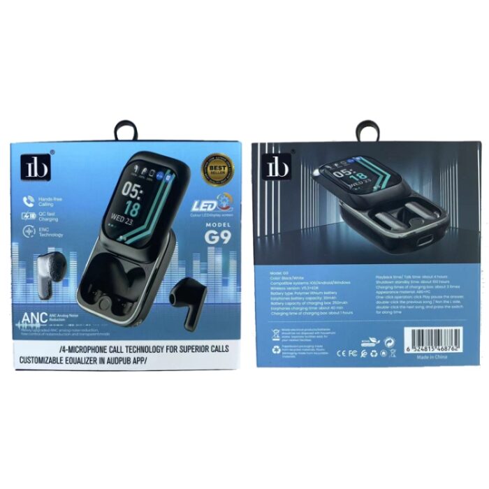 IB G9 Wireless Earbuds with Touchscreen Charging Case, App Support - Image 12