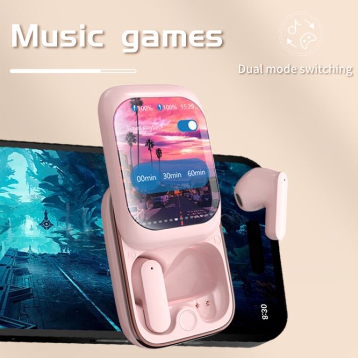 IB G9 Wireless Earbuds with Touchscreen Charging Case, App Support - Image 4