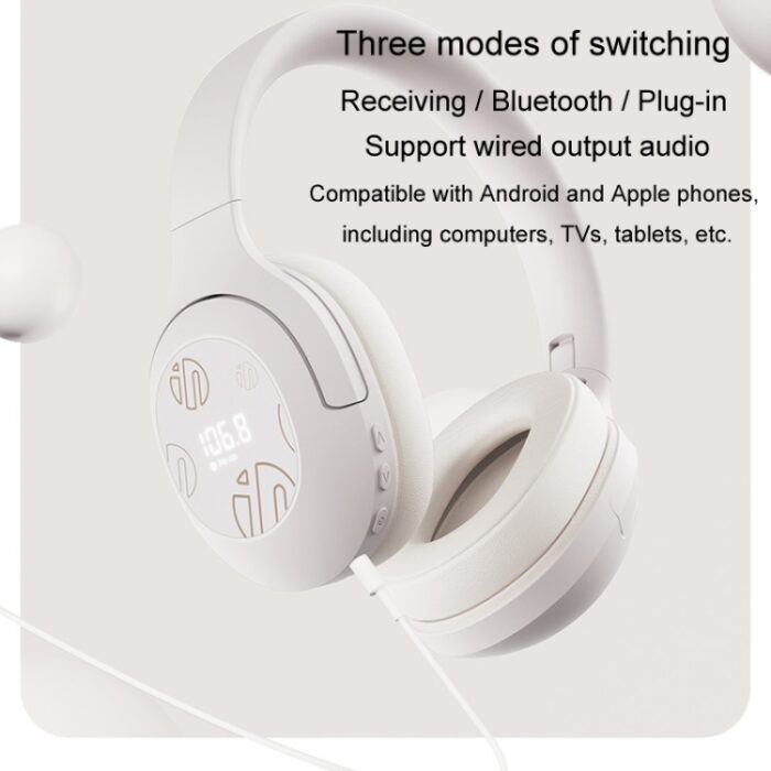 Inphic H1S Bluetooth Headphones with FM Radio, 12h Battery - Image 3