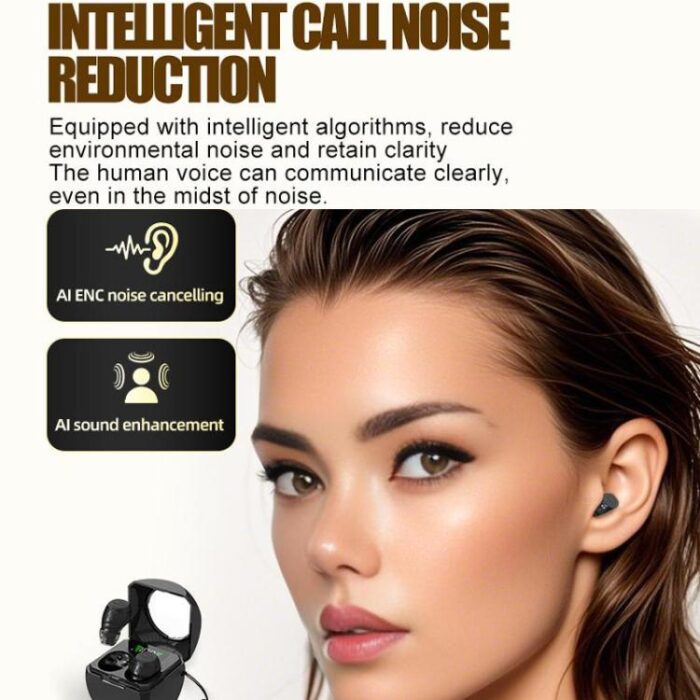 Mini ENC Noise Reduction Wireless Earbuds with Charging Case - Image 4