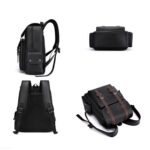 OUMANTU 975 PU Leather Large-capacity Travel Laptop Backpack - Image 4