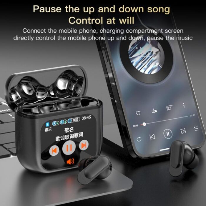 Touchscreen Case Wireless Earbuds, ANC and ENC, Bluetooth 5.4 - Image 6