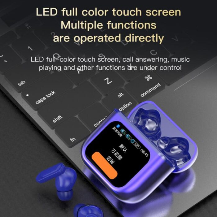 Touchscreen Case Wireless Earbuds, ANC and ENC, Bluetooth 5.4 - Image 8