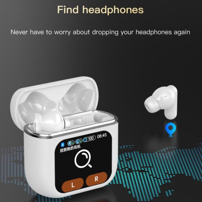 Touchscreen Case Wireless Earbuds, ANC and ENC, Bluetooth 5.4 - Image 9