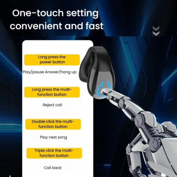 Single Ear Clip-On Bluetooth 5.4 Earpiece for Running - Image 11