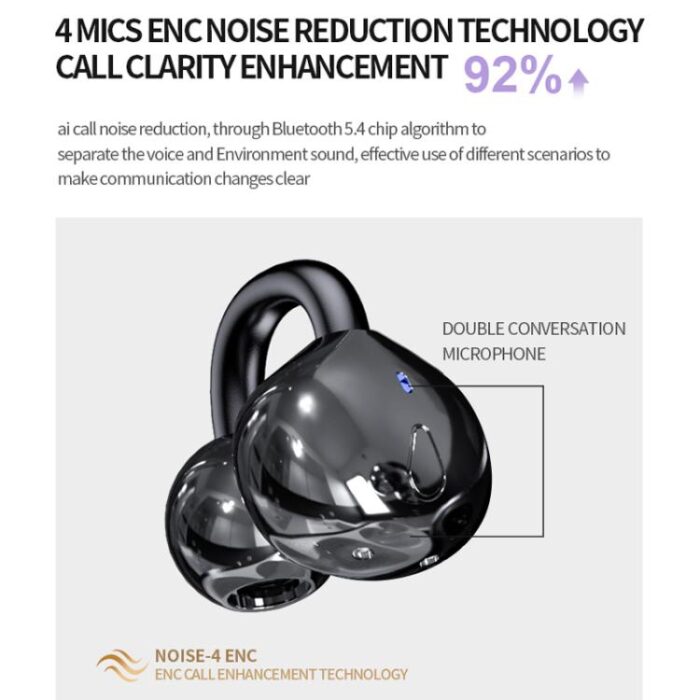 M300 Invisible Clip-On Earbuds with ANC, 3.2 g, Titanium Bridge - Image 7